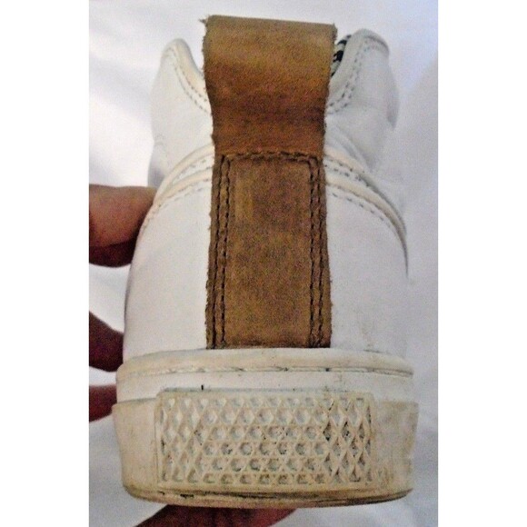VANS OTW Men\'s 6.5 White Leather Upper Brown trim Blue White Lining Ankle Unisex